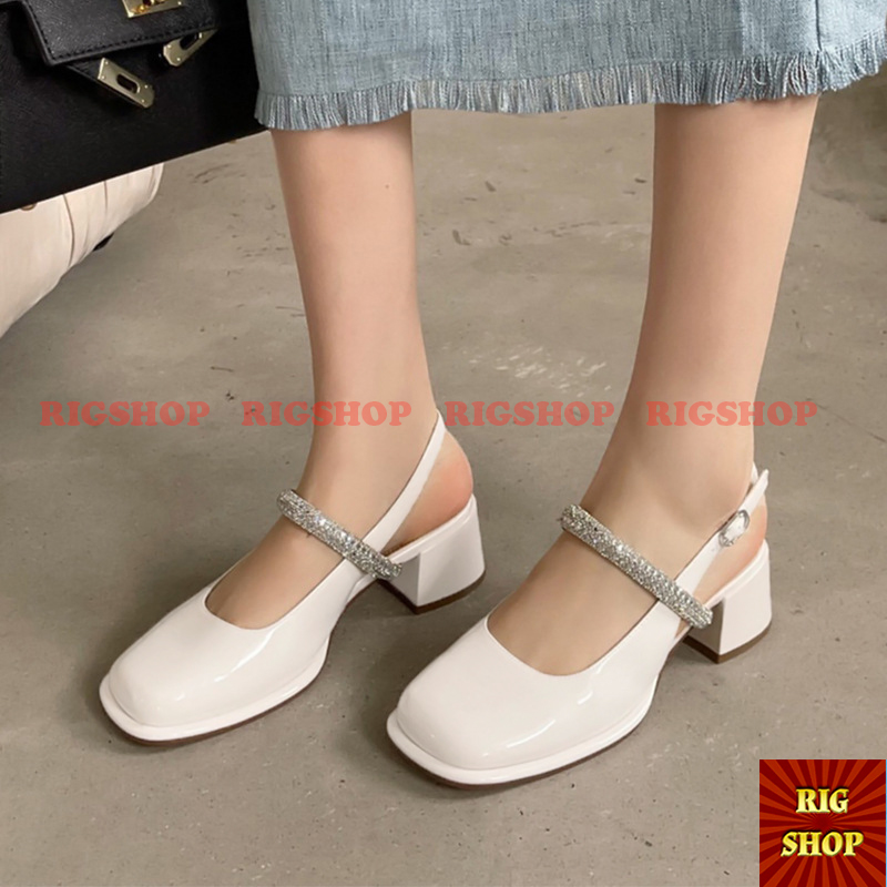 GIÀY CAO GÓT 6CM QUAI ĐÁ DÁNG SANDAL SIÊU SINH