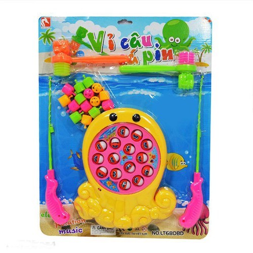 Đồ Chơi Câu Cá Pin (15 con cá) rèn luyện khả năng khéo léo ở trẻ em - hình dáng ngẫu nhiên