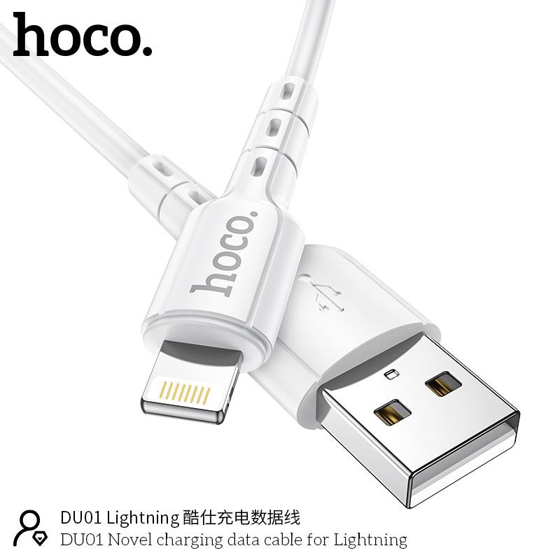 Cáp sạc Hoco DU01 USB to Micro/Lightning/Type-C sạc nhanh 2.4A/3A dài 100cm