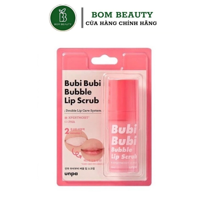 (bombeauty) Tẩy Tế Bào Chết Cho Môi Sủi Bọt Hàn Quốc unpa Bubi Bubi Lip cao cấp