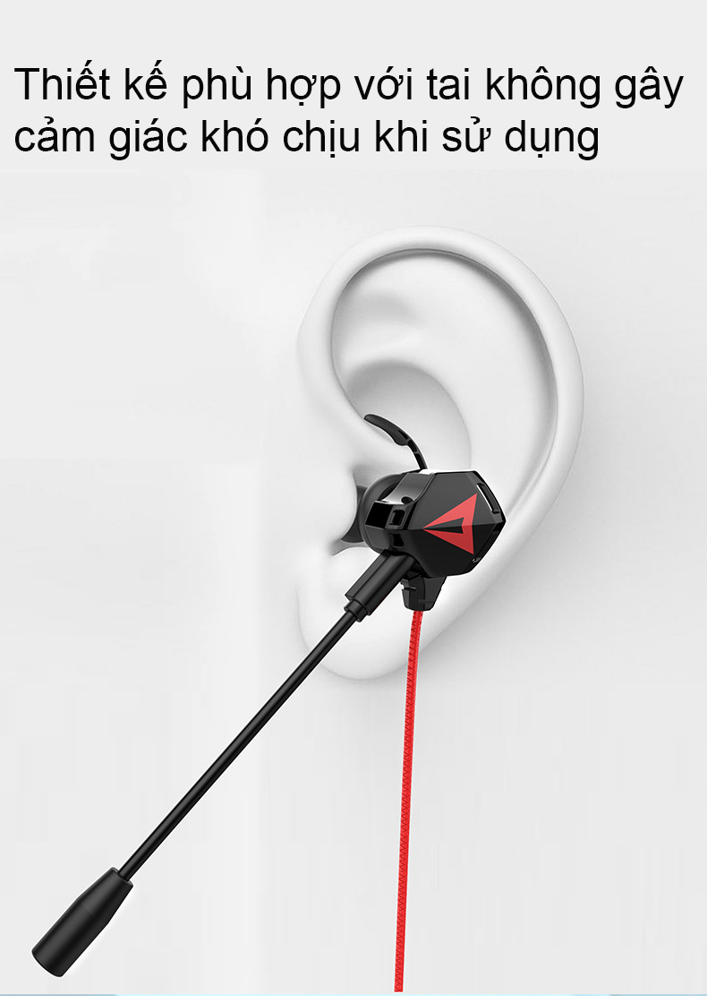 Tai nghe nhét tai Gaming có dây có mic G901 chơi pubg, game mobile + tặng kèm cáp chuyển đổi để dùng cho máy tính, laptop