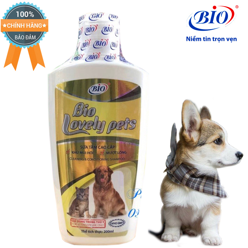 [HCM]Sữa tắm bio lovely giúp dưỡng lông siêu mượt khử mùi hôi cho chó mèo-79306