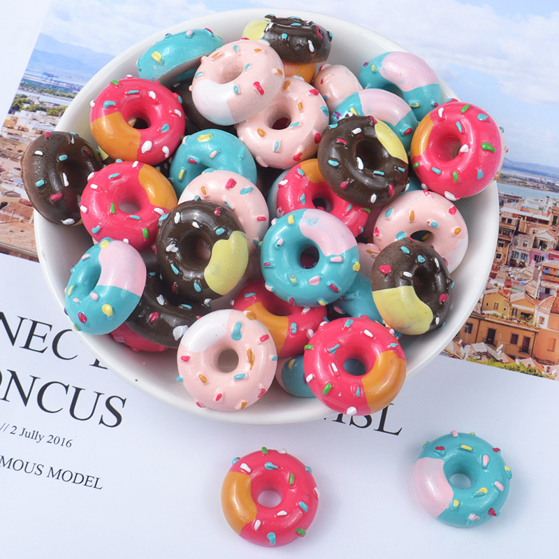 Combo 2 Charm Slime Squishy Bánh Donut nhiều màu