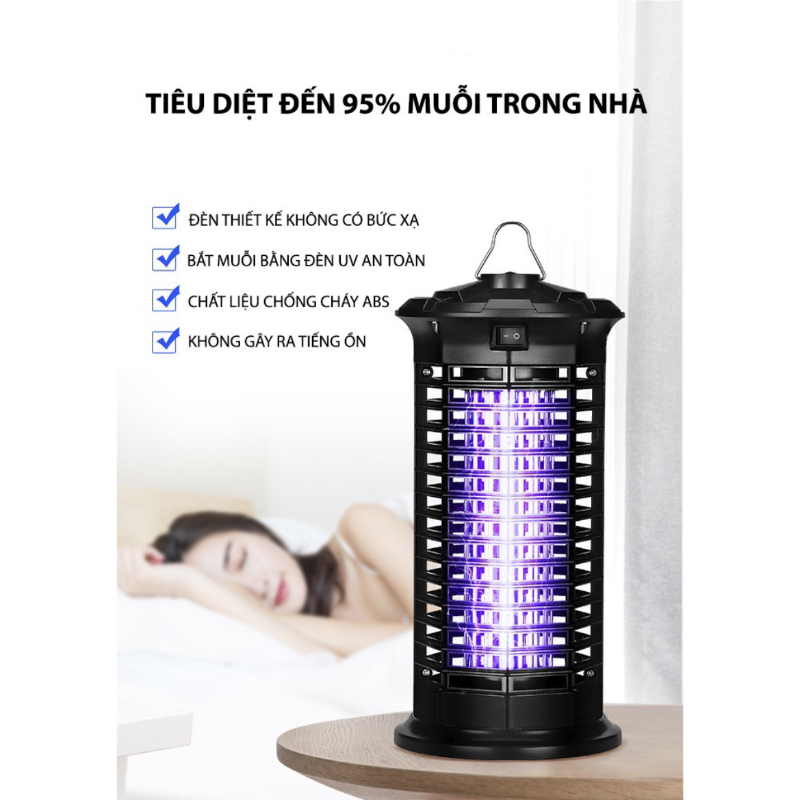 Đèn bắt muỗi điện quang, Máy bắt muỗi, Đèn đuổi muỗi diệt côn trùng hiệu quả sử dụng dễ dàng tiện lợi, Máy bắt muỗi thông minh, Máy bắt côn trùng thông minh kiêm đèn ngủ