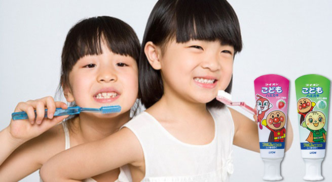 Kem đánh răng Lion Nhật Bản cho bé nuốt được 40gr