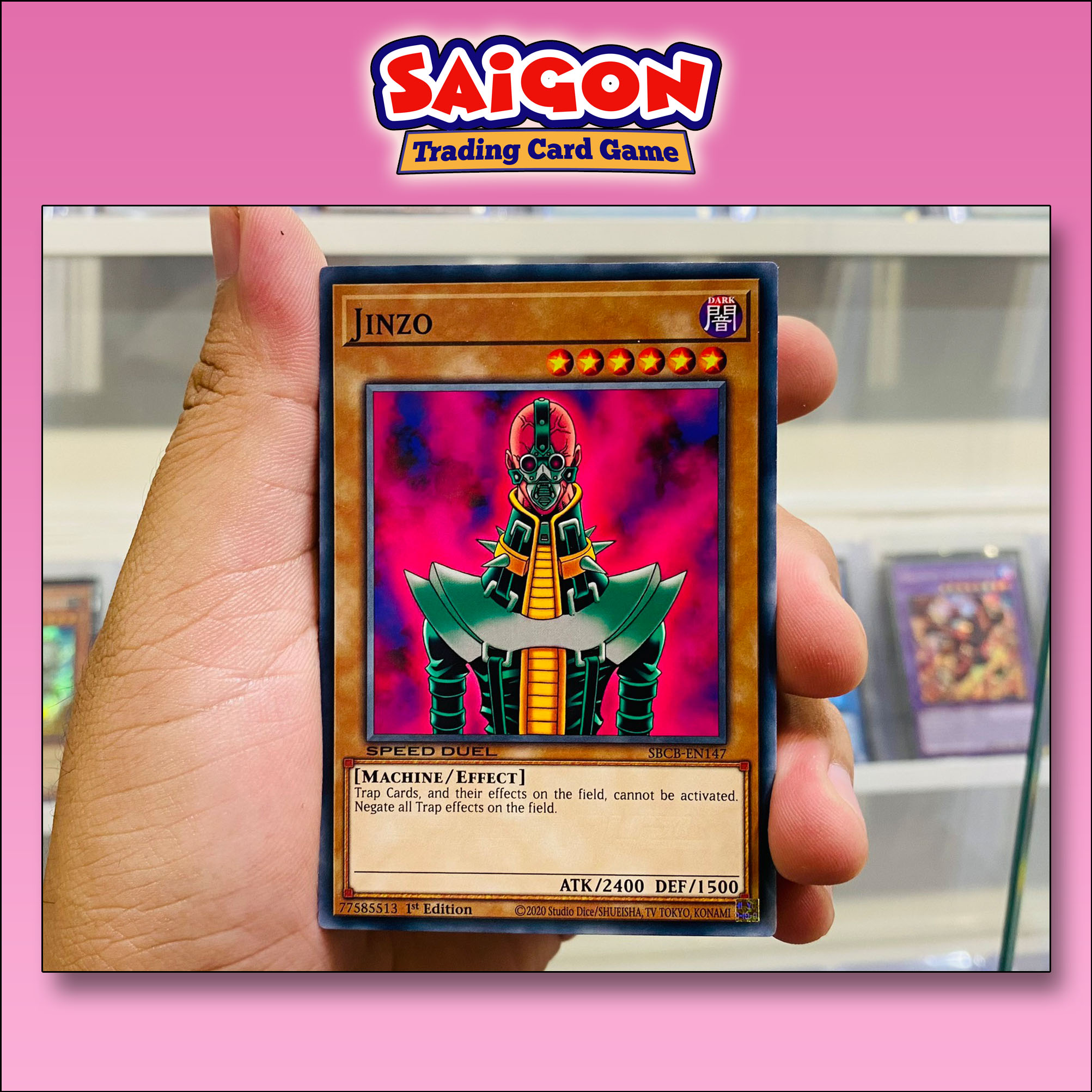 Thẻ bài yugioh mã sbcb-en147 - jinzo - common - 1st edition