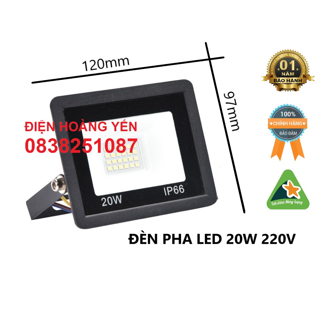 Đèn pha LED chip SMD 20W chiếu biển quảng cáo