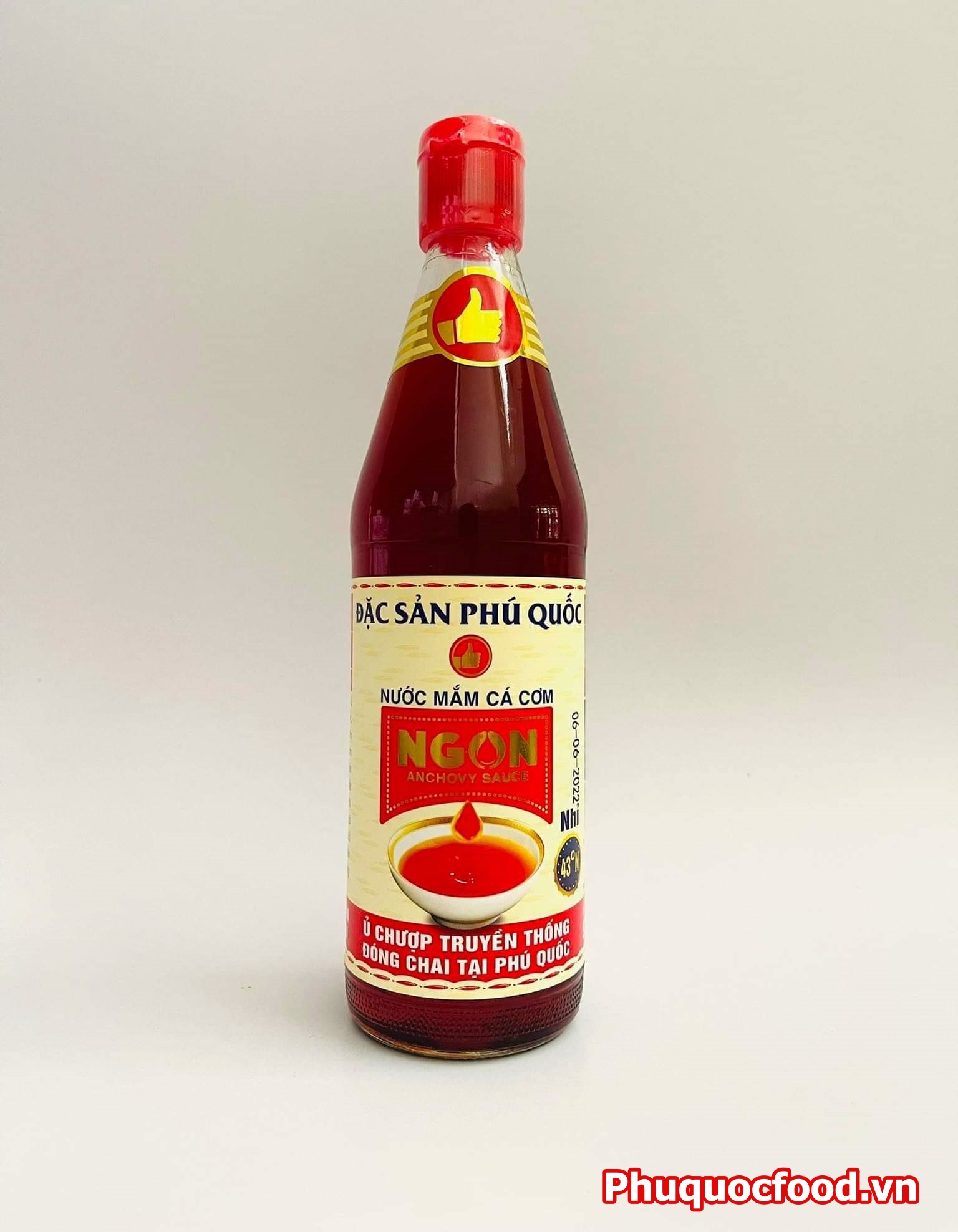 Nước mắm cá cơm Phú Quốc NGON 43 độ đạm/520ml (Cốt Nhỉ)