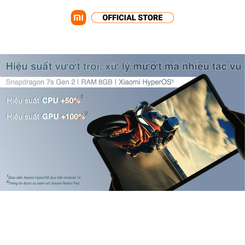 Máy tính bảng Redmi Pad Pro (6+128GB) | Màn hình 12,1" 120Hz 2,5K | SD 7sGen2 | Pin 10000mAh