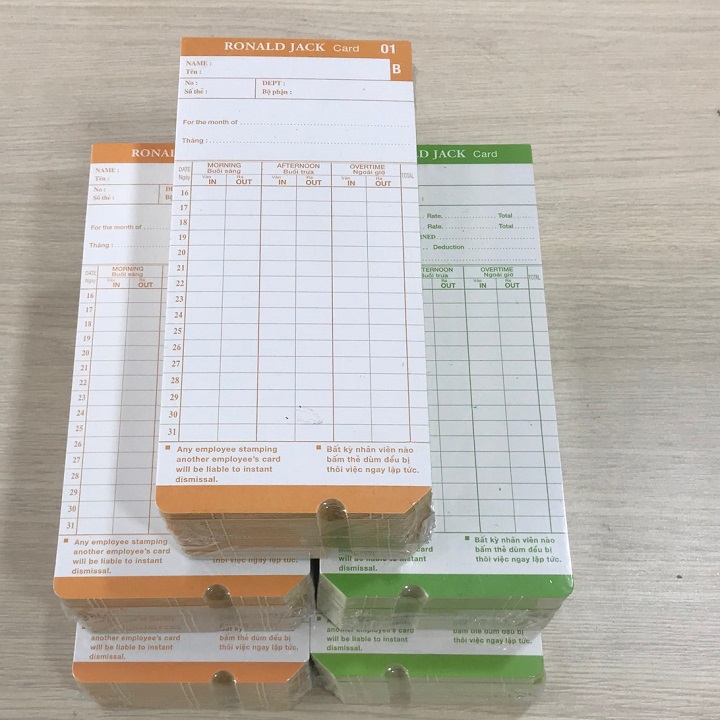 Thẻ chấm công giấy Ronald Jack RJ-2200N