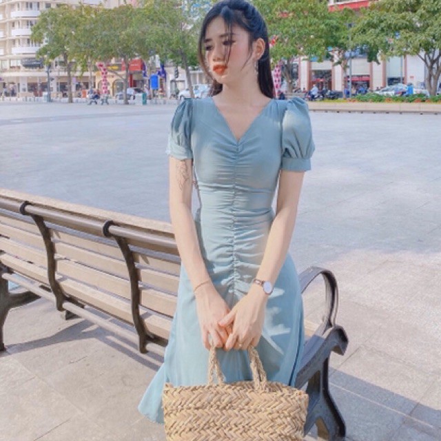 Đầm nhúng eo 3 màu