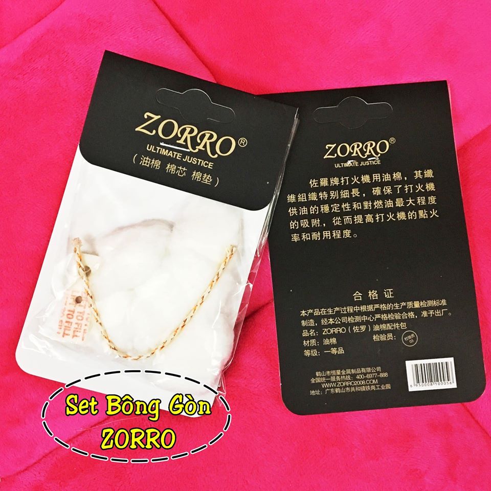 SET BÔNG GÒN ZO RO 3 MÓN (BÔNG GÒN- BÔNG CHẶN XĂNG- TIM)