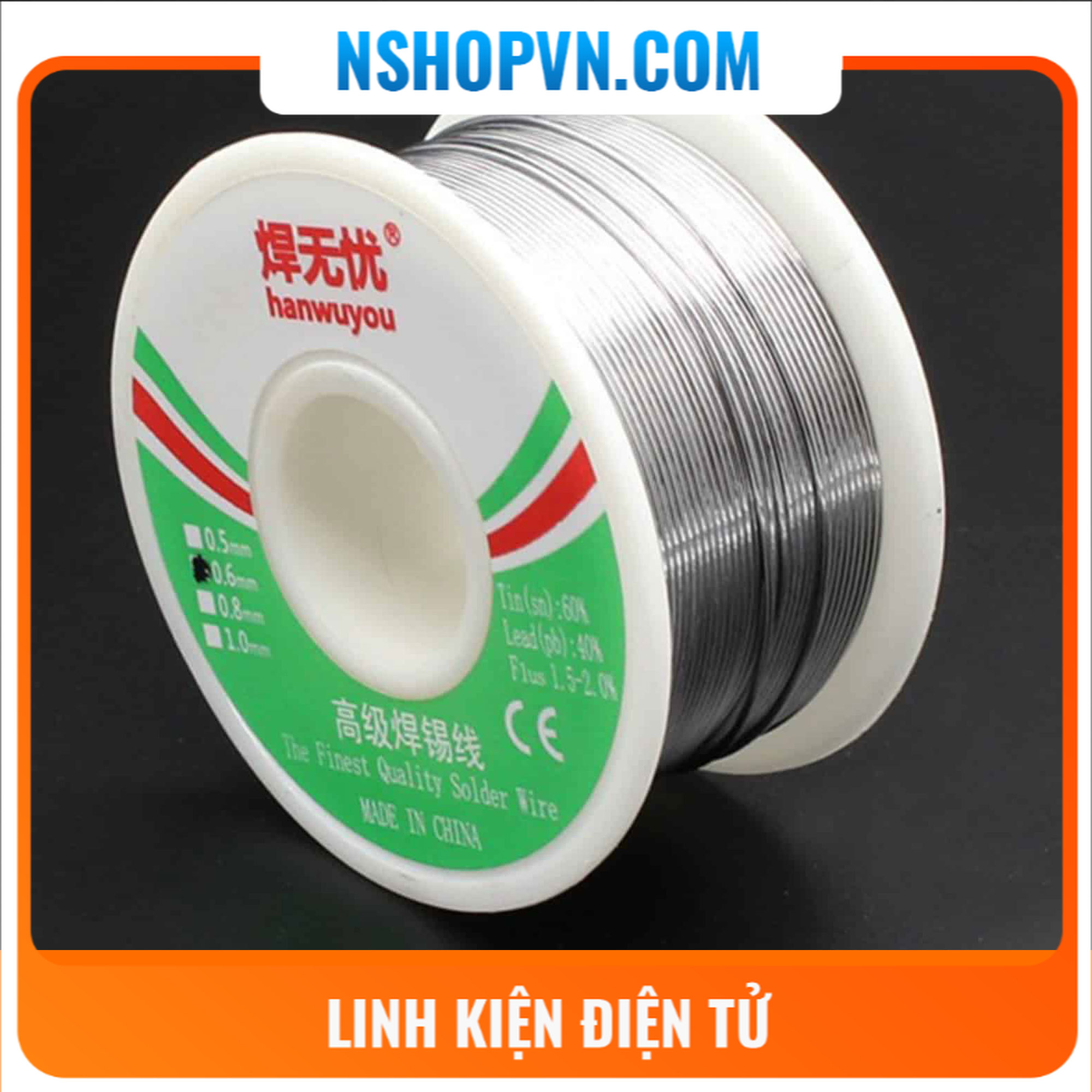 Thiếc hàn 0.5mm - 0.8 mm - 1.0mm 100gram