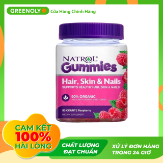 Kẹo Dẻo Natrol Gummies Hair Skin Nails Đẹp Da Móng Tóc 90 Viên thumbnail
