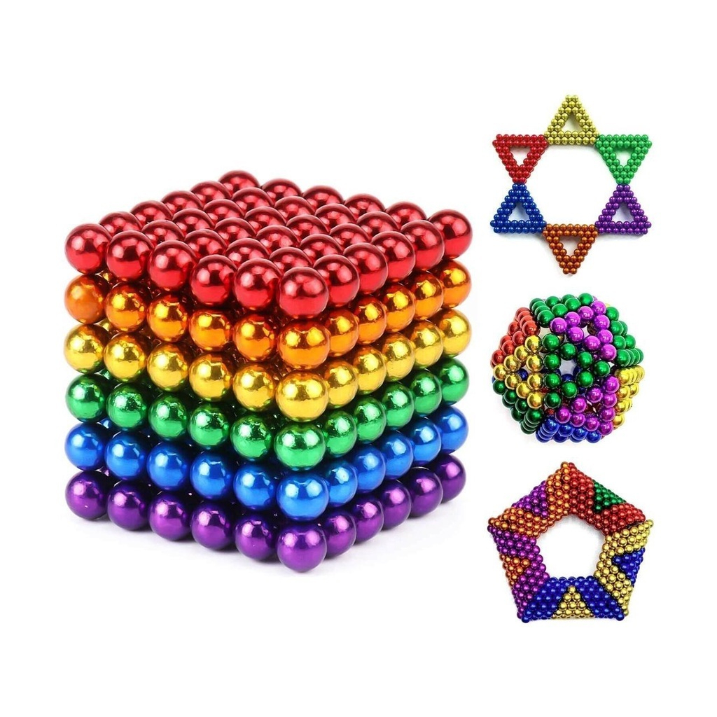 【🔥Free ship🔥】Nam châm Buckyballs 5mm 8 màu 216 viên - Rainbow 8 màu 5mm Thiết kế tiện dụng Kích thích khả năng sáng tạo