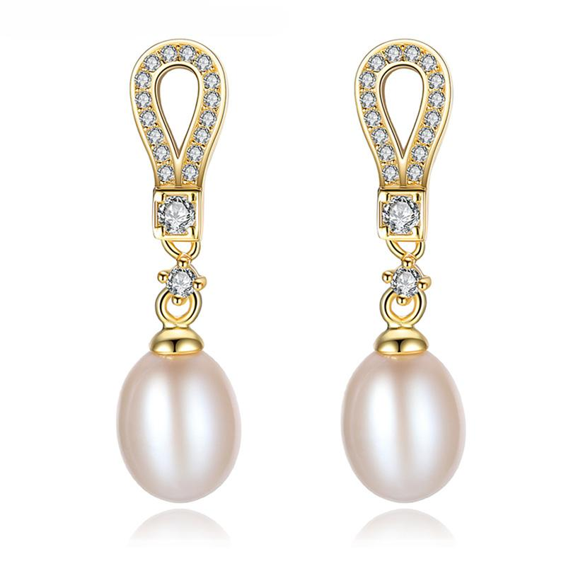 Bông Tai Ngọc Trai Cao Cấp B2328 Cỡ Hạt 7x10 Ly Bảo Ngọc Jewelry