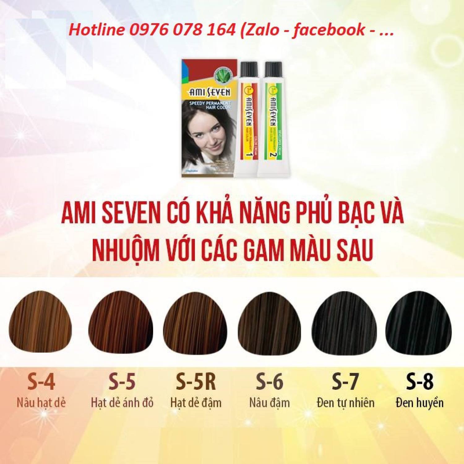 thuốᴄ nhuộm tóc Hàn Quốc Phủ Bạc Ami Seven 7 phút Amiseven