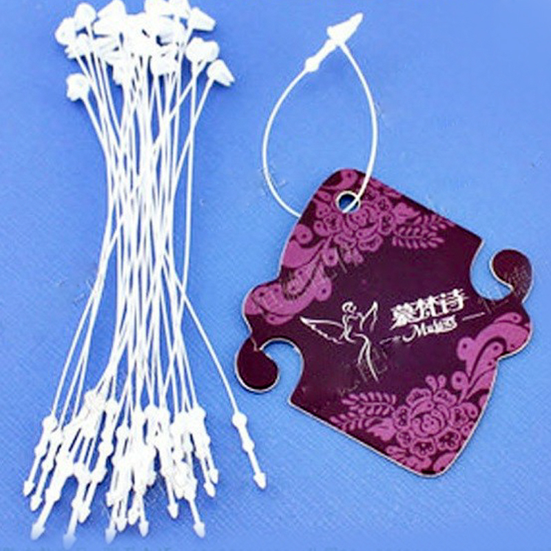 1000 sợi dây nhựa gắn mác hàng hóa, mác quần áo, dài 14cm đầu nhọn