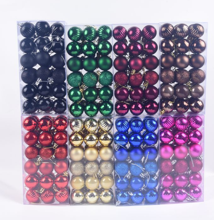 Set 6 quả 4cm E19 quả châu trang trí noel
