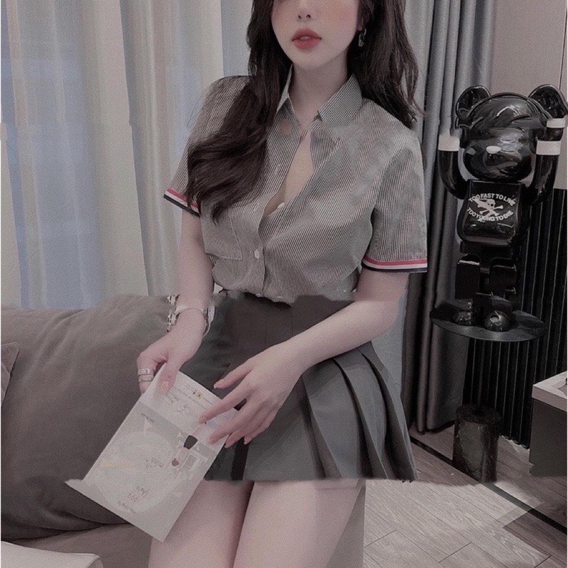 🍒🍒🍒sét sơ mi và chân váy thom browne SD1955