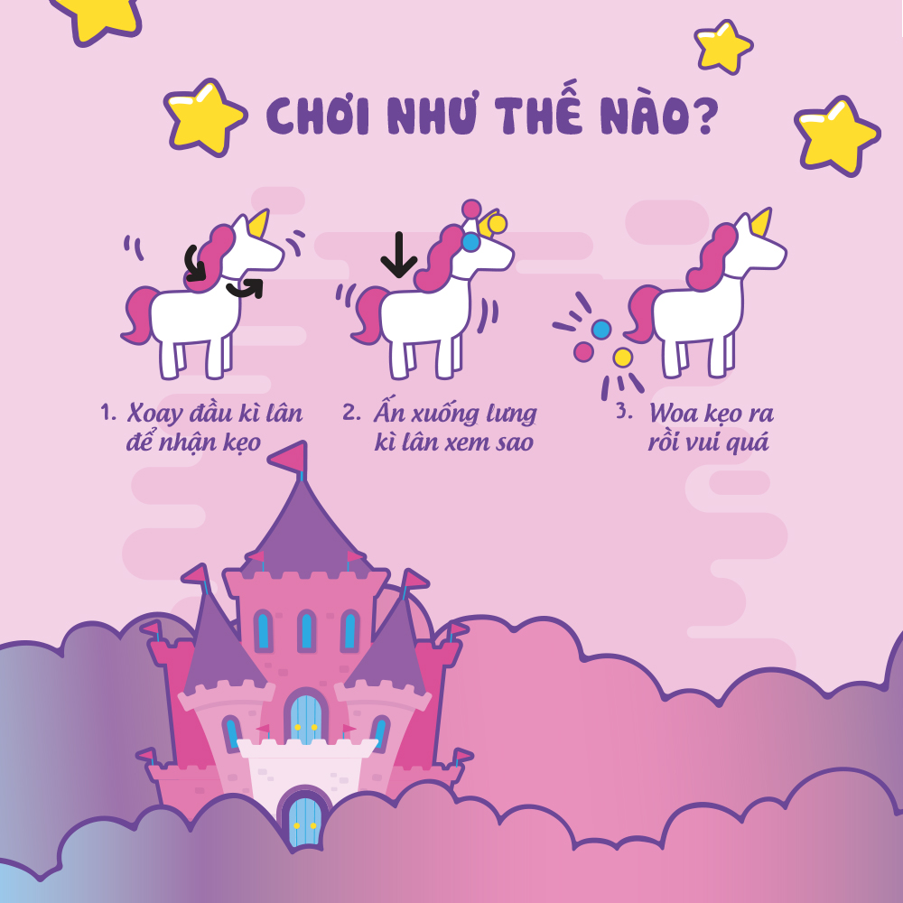 Kẹo đồ chơi Unicorn Doo Playmore Thái lan 9g