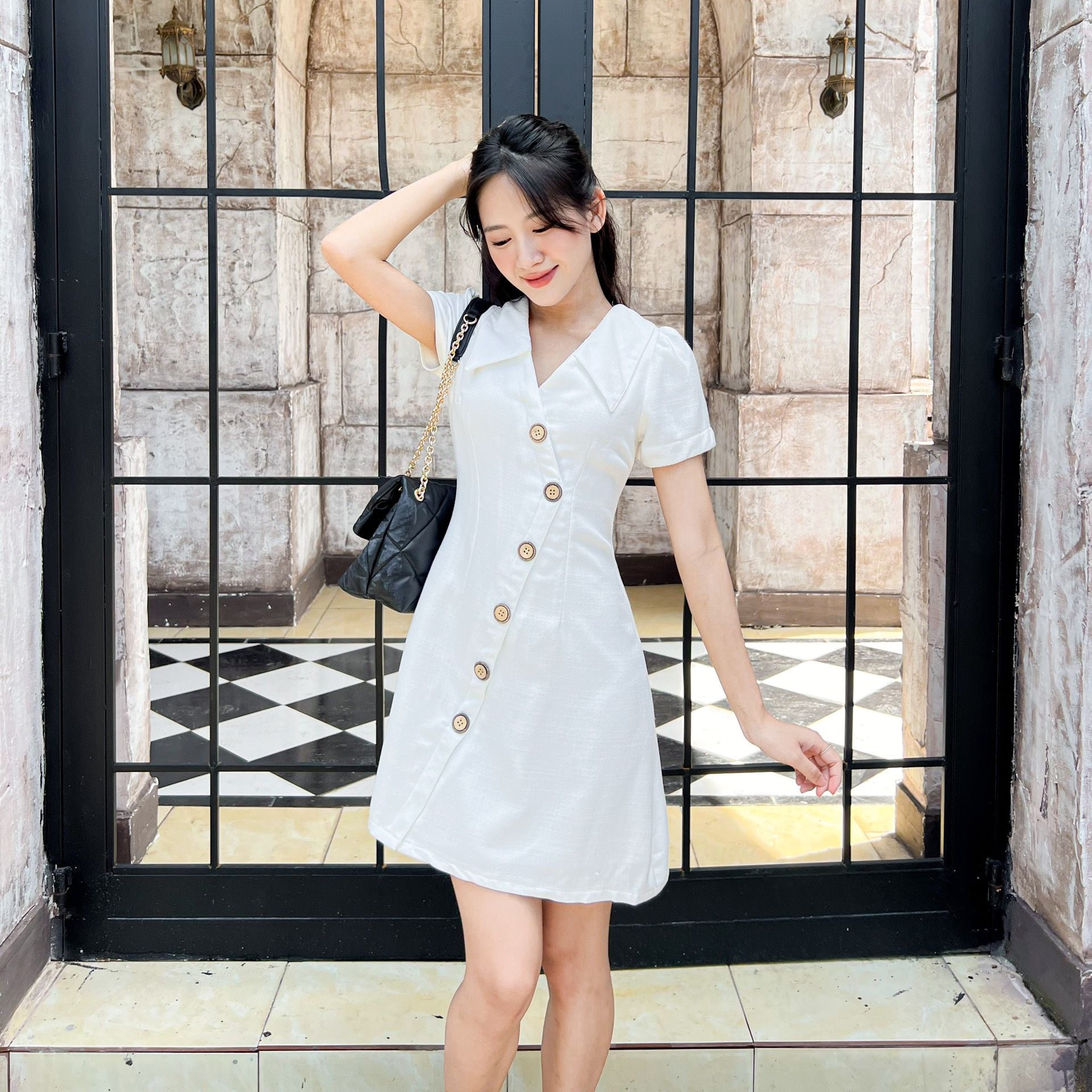 Đầm WENDY - Đầm cổ chữ V đắp chéo