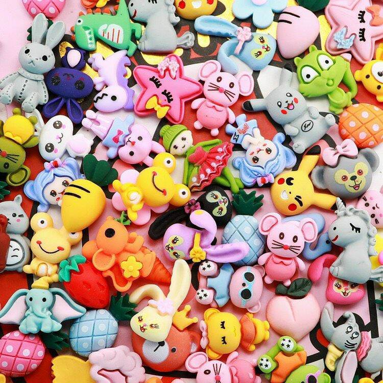 [MUA 2 GIẢM 5%]Set charm dán trang trí slime/điện thoại/sổ DIY