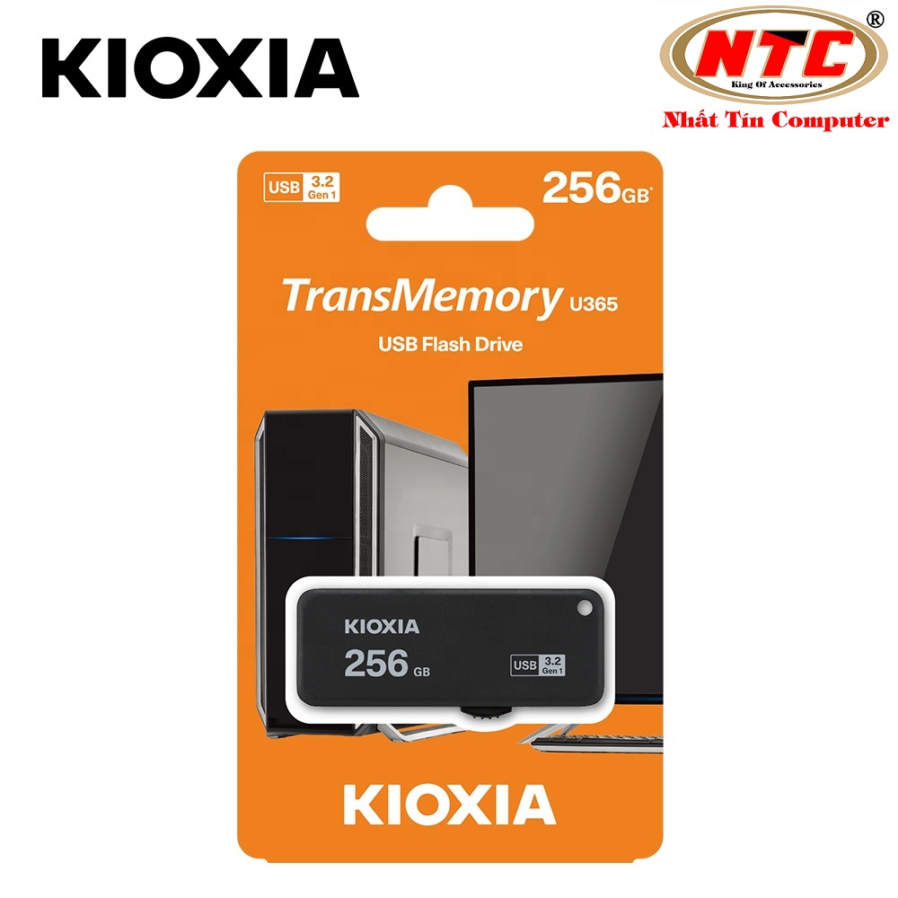 USB 3.2 Gen 1 Kioxia TransMemory U365 256GB 150Mb/s (Đen) - Formerly Toshiba Memory - Nhất Tín Computer