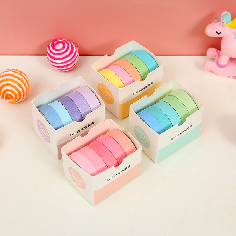 Bộ 5 Cuộn Băng Dính Washi Flowertree Dùng Để Trang Trí
