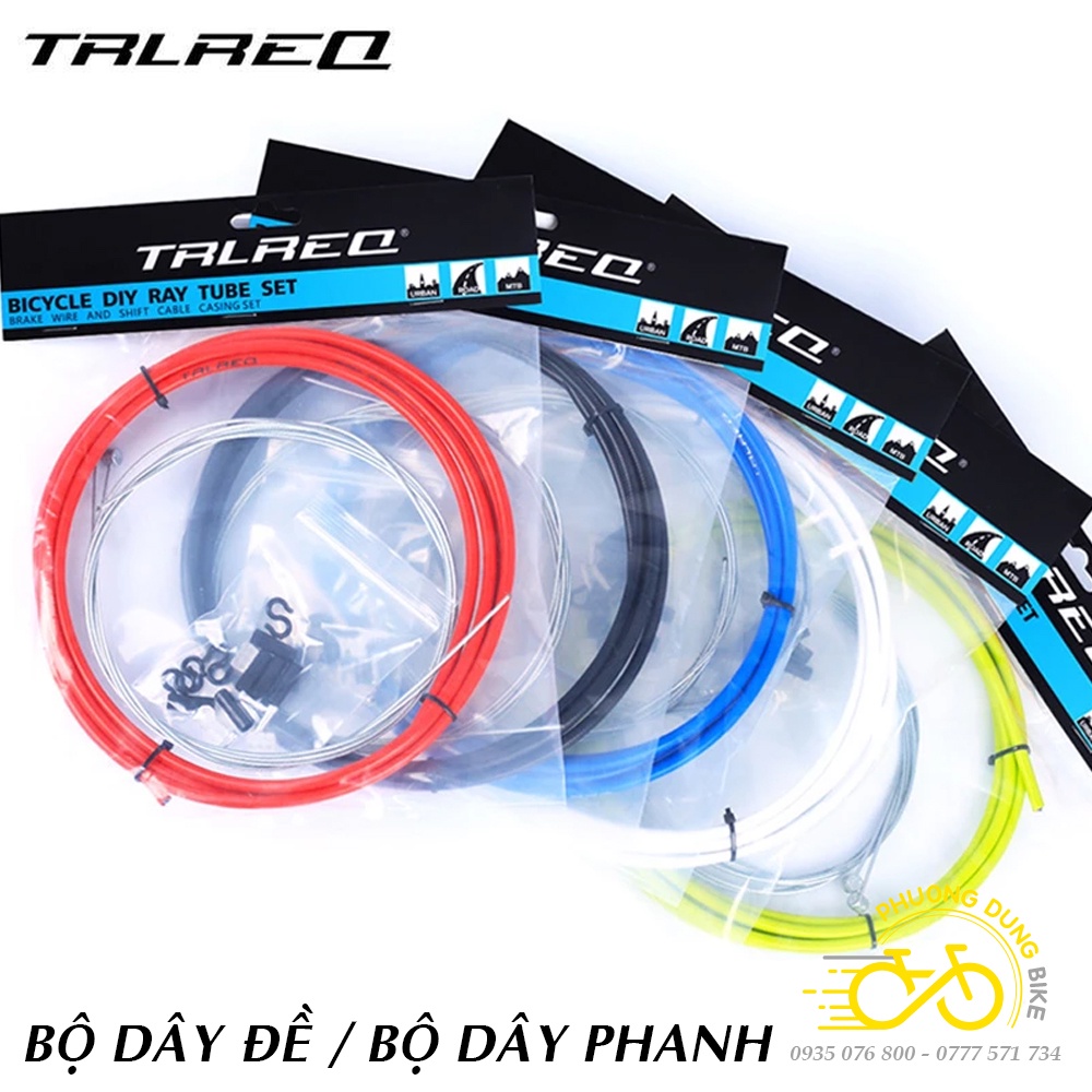 Bộ vỏ ruột dây đề dây phanh xe đạp TRLREQ