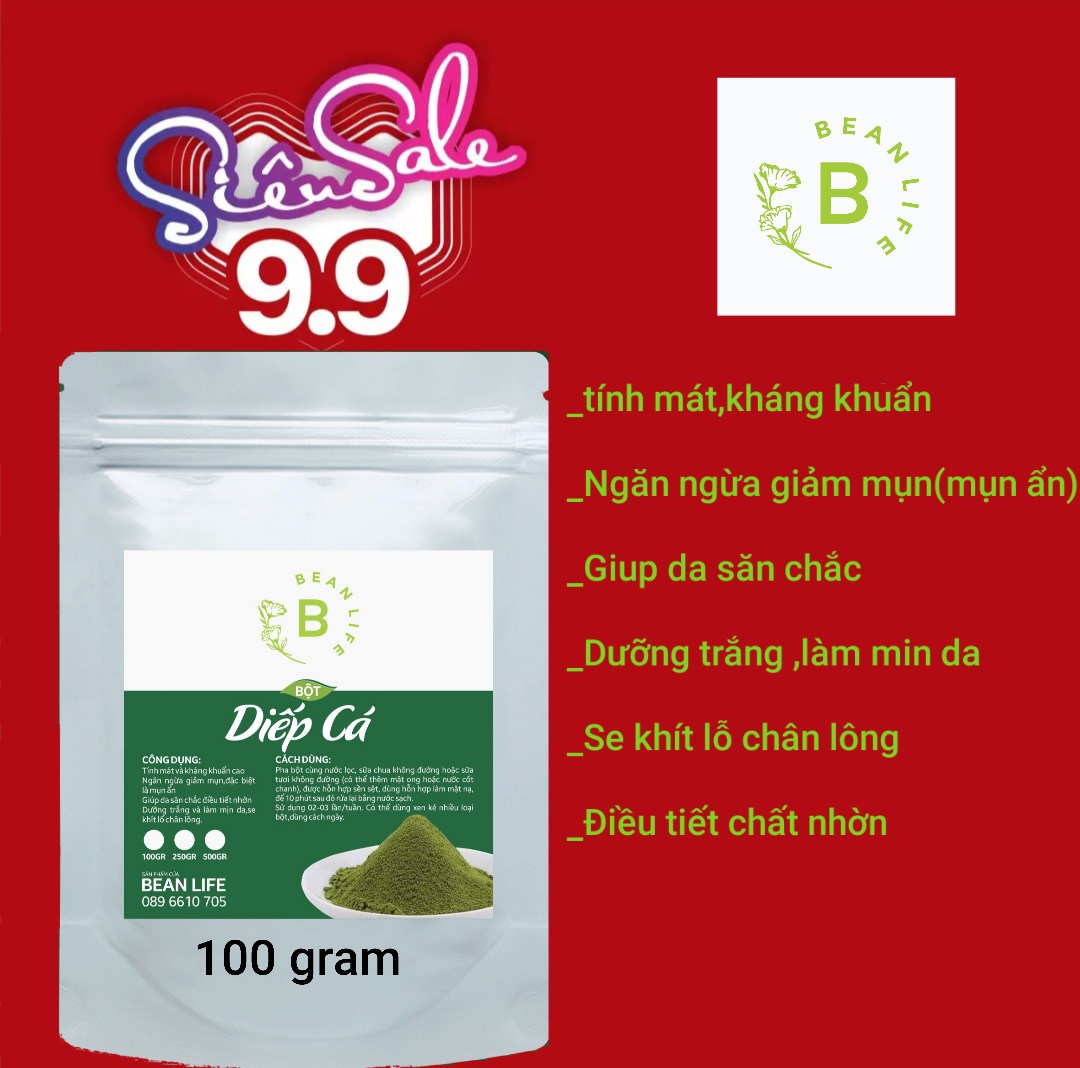 [HCM]BỘT DIẾP CÁ 100GRAM NGUYÊN CHẤT