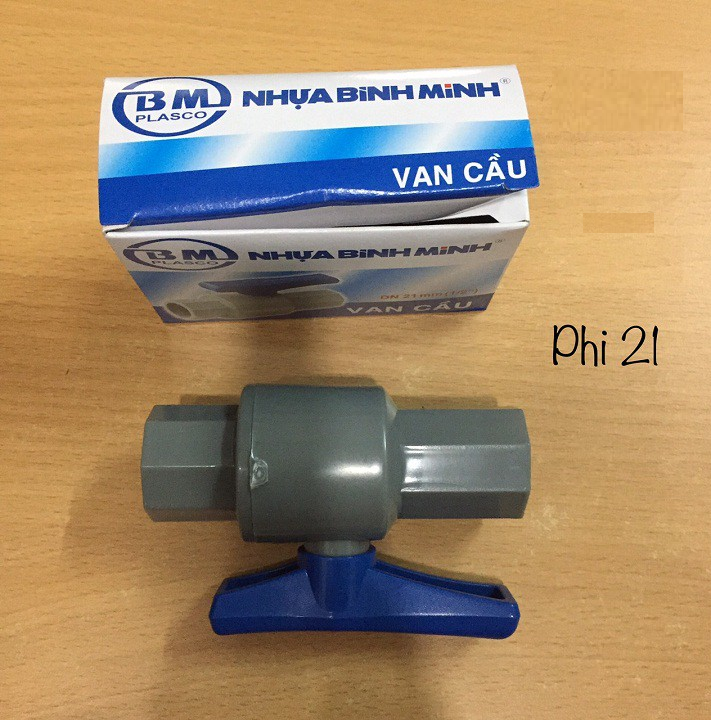 VAN KHÓA NƯỚC - BÌNH MINH PVC: Phi 21, Phi 27, Phi 34, Phi 42, Phi 49
