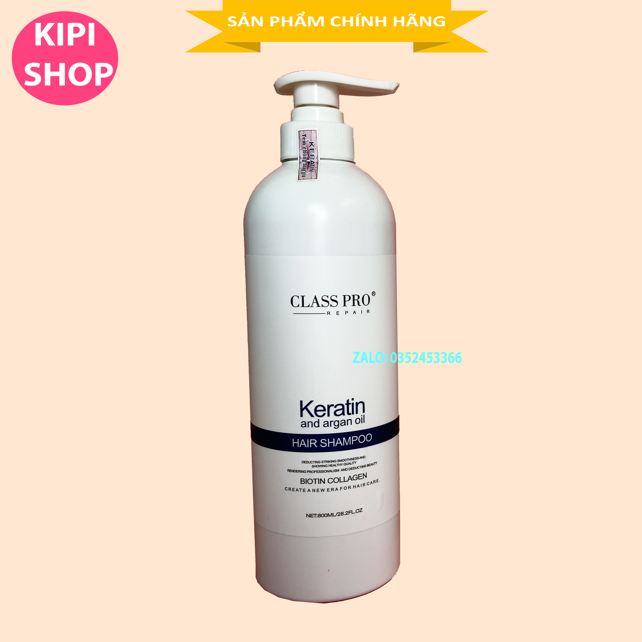 [Chính hãng] CẶP DẦU GỘI XẢ PHỤC HỒI KERATIN CLASS PRO 800ML X2