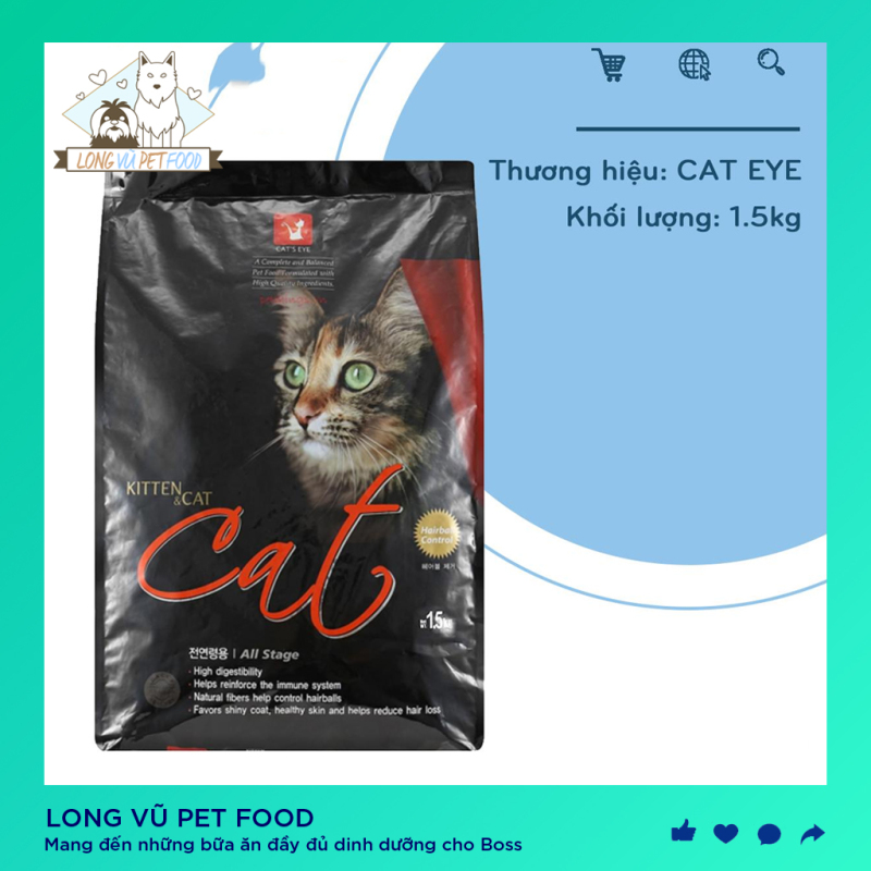 Hạt Cats Eye cho mèo - Thức Ăn Cho Mèo Cats Eye 1.5KG