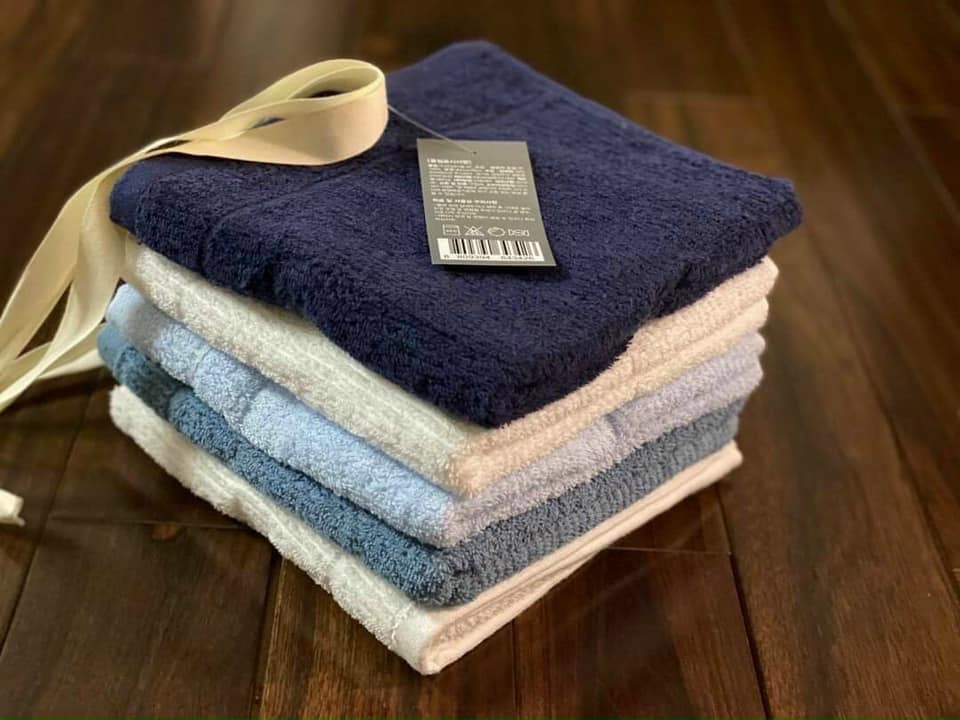 Sét 5 khăn tắm cotton xuất hàn cao cấp