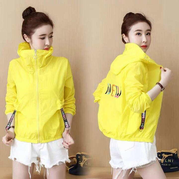 [ HOT TREND 2021 ] ÁO KHOÁC NỮ VẢI DÙ 2 LỚP FROM SIÊU ĐẸP THÊU CHỮ CÁ TÍNH MẪU MỚI NHẤT HIỆN NAY