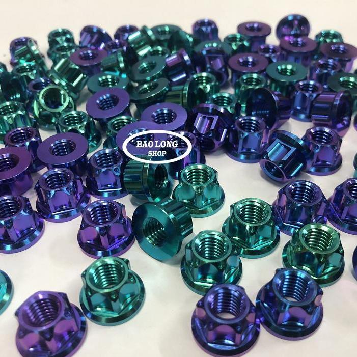 Tán TITAN GR5 6li,8li.10li,12li,14li (màu xanh lục,xanh tím)