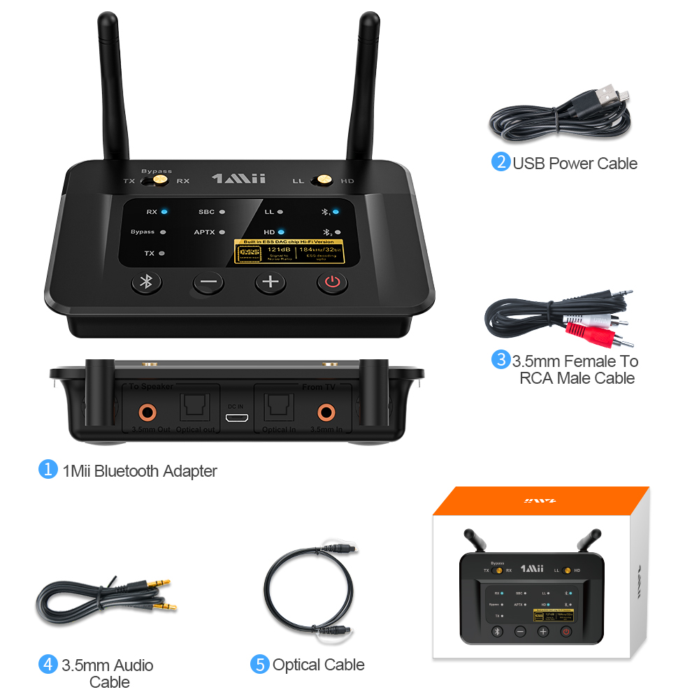 Bộ thu phát âm thanh Bluetooth B03pro 5.0 có chip DAC ES9018Q2C