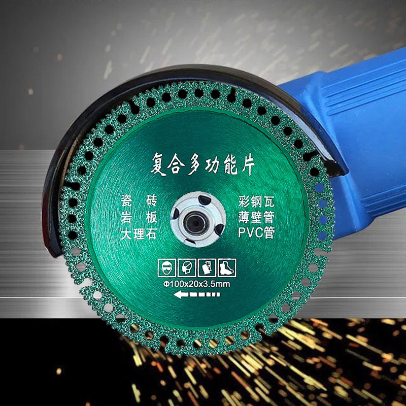 100mm Diamond Composite Cutting Disc Granite Marble Porcelain Tile Ceramic Sharp Brazing Grinding