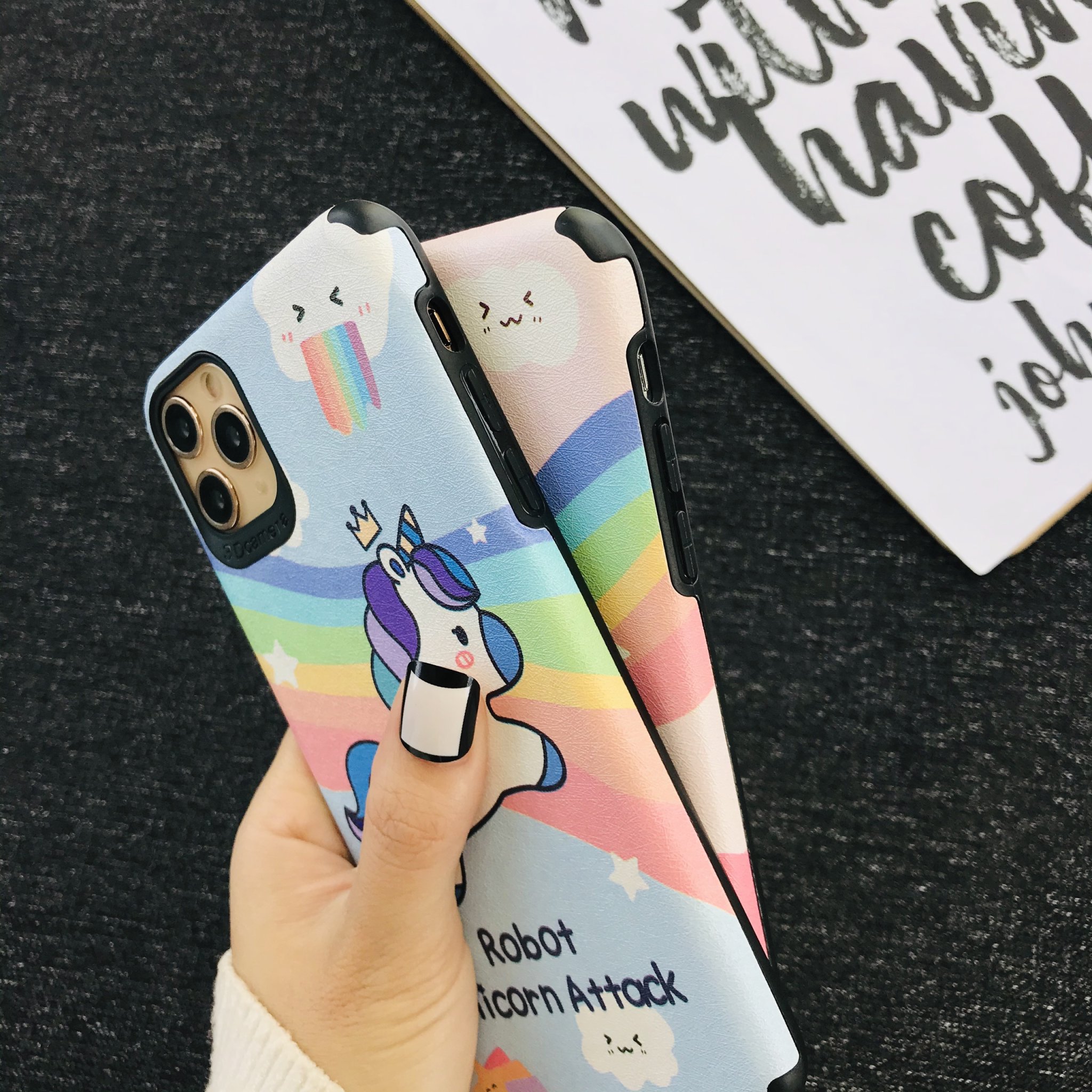 Ốp Lưng Da IMD Unicorn Attack