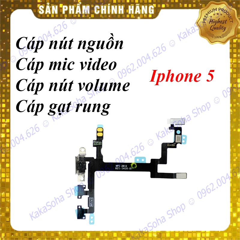 Cáp nguồn Volum IPhone 5S