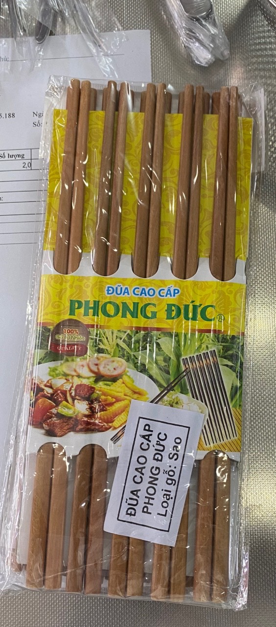 Set Vỉ 10 Đôi đũa gỗ mun cao cấp