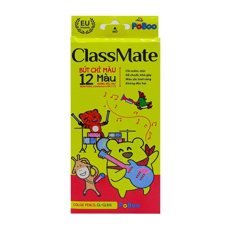 Chì 12 màu ClassMate chất lượng cao - PoBoo
