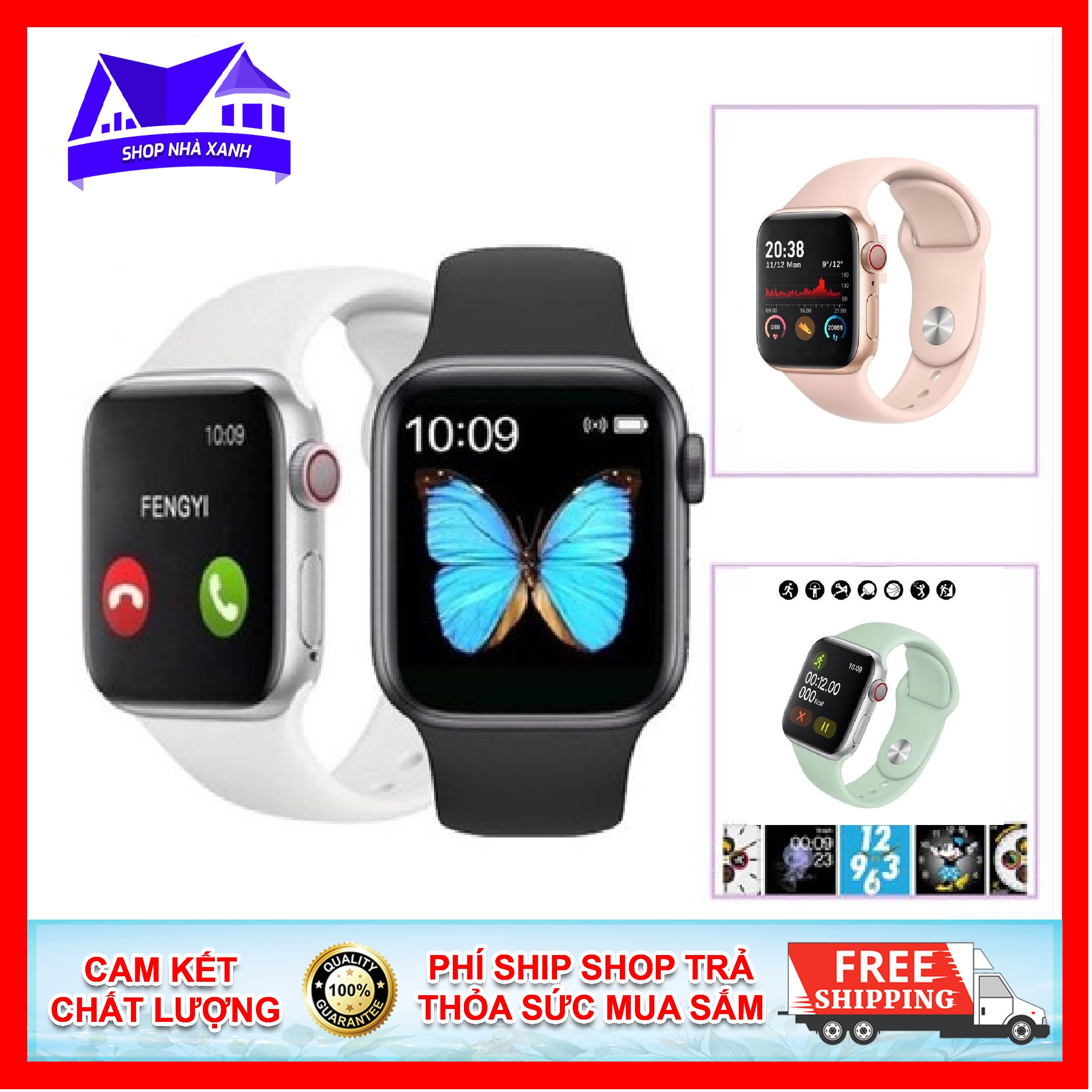 Đồng hồ thông minh T500 Seri 5 Hàng Chuẩn 1:1 - Chống nước, kết nối bluetooth dễ dàng, Giao diện tiếng việt, hiển thị tin nhắn SMS - NTCLL