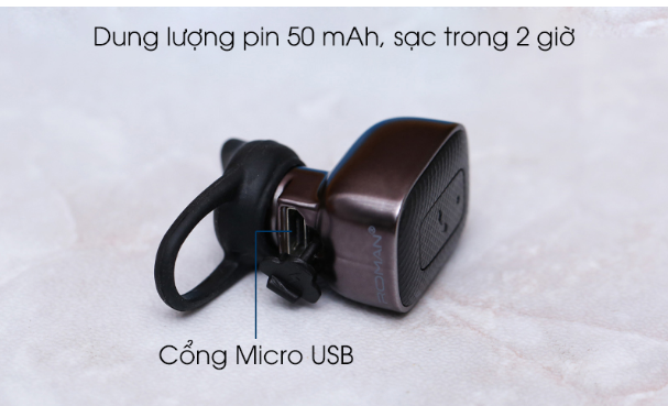 Tai nghe Bluetooth Roman Q5C Đen (Chính hãng)