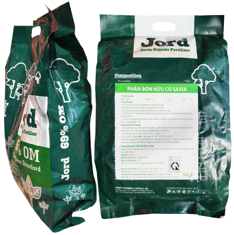 2Kg Phân Jord Hữu Cơ Savia 69%OM (túi lẻ chiết từ bao lớn)