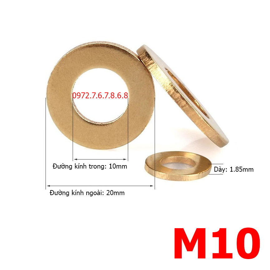 Long đền đồng thau M10 (Giá 20 cái)