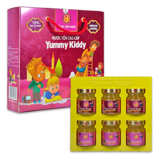 [HCM]Nước yến sào Thiên Hoàng Yummy Kiddy vị Dâu cho bé yêu