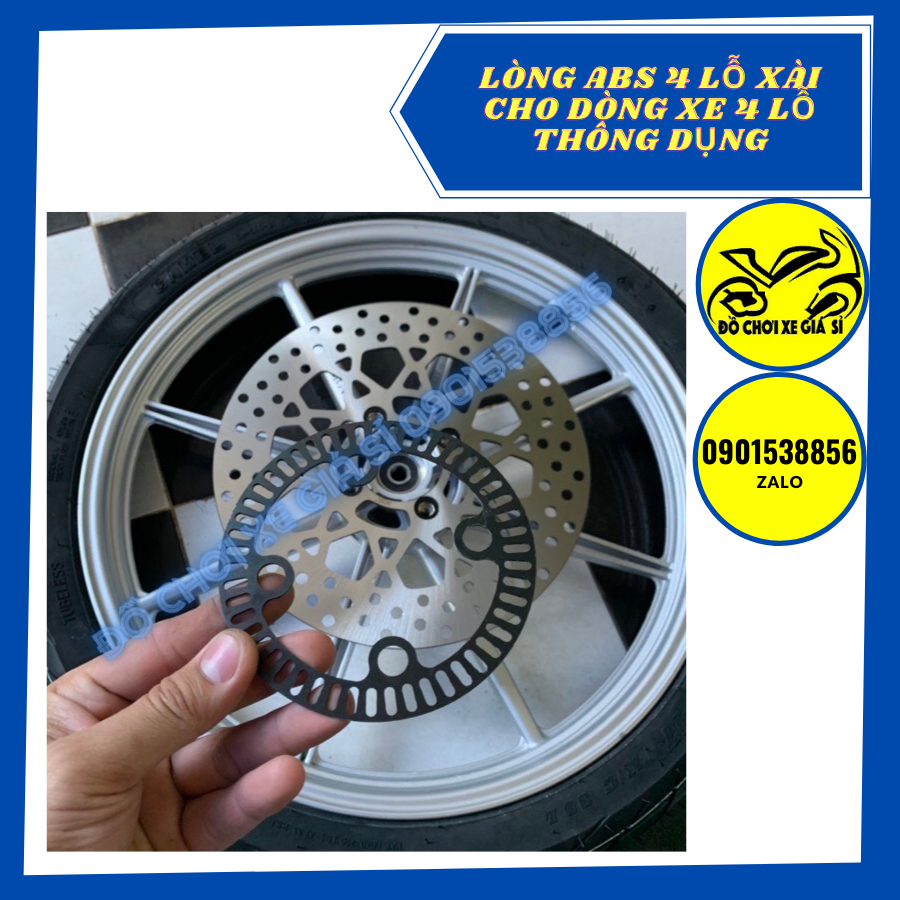 Đĩa bánh răng ,lòng abs từ cho ae winner x đi mâm 4 lỗ đĩa trước
