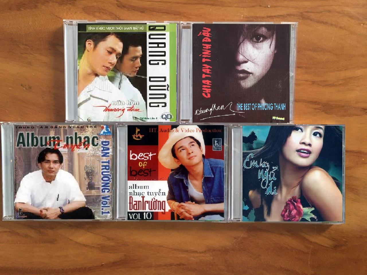 [MDCD] Bộ 5 Đĩa Nhạc CD Ca Sĩ Việt Nam - Đan Trường - Phương Thanh - Quang Dũng - Hồng Nhung